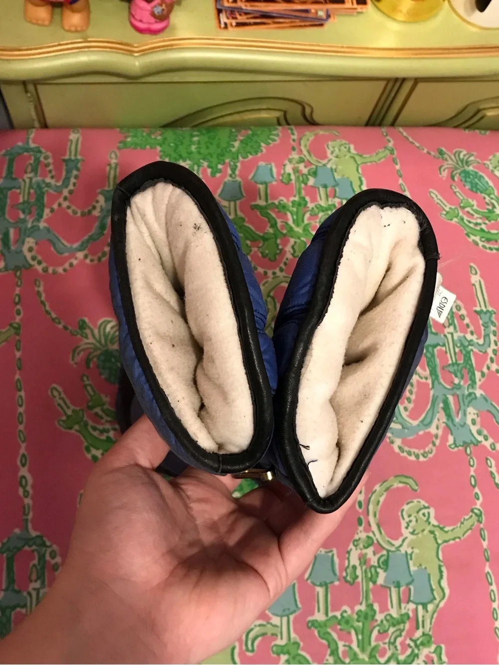 Vintage Emmegi Blue lined Ski Mittens women’s size large 8